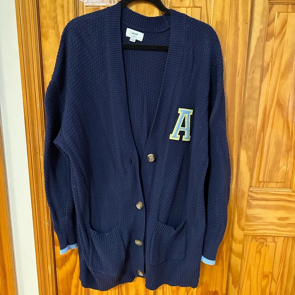 AERIE Cardigan Navy Blue - Picture 1 of 3